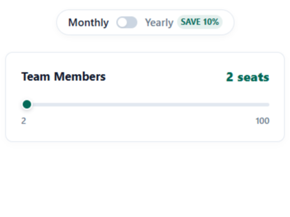 Interactive User Seats Slider