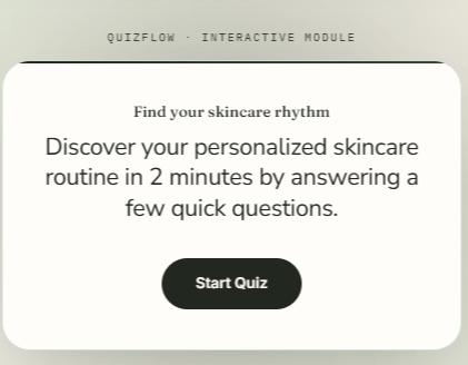 QuizFlow Pro – Modern interactive quiz start screen with ambient aura background.